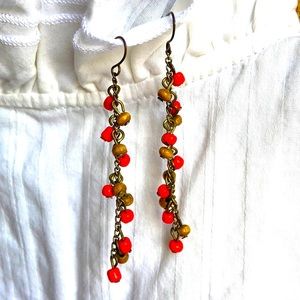 Antique Copper Dangle Earrings